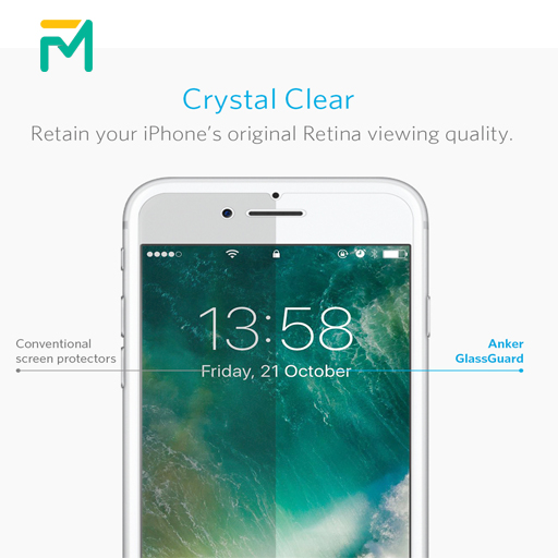 محافظ صفحه نمایش شیشه ای انکر مدل Glass Guard A7471 مناسب برای گوشی موبایل اپل آیفون 7